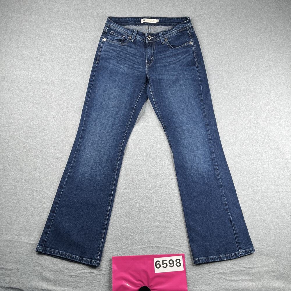 Levi’s 529 Bootcut Curvy Denim Jeans Women’s Size 8 Blue Distressed Levis